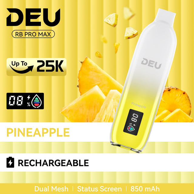 Deu Rb 25k Pro Max+ Disposable Vape Pineapple