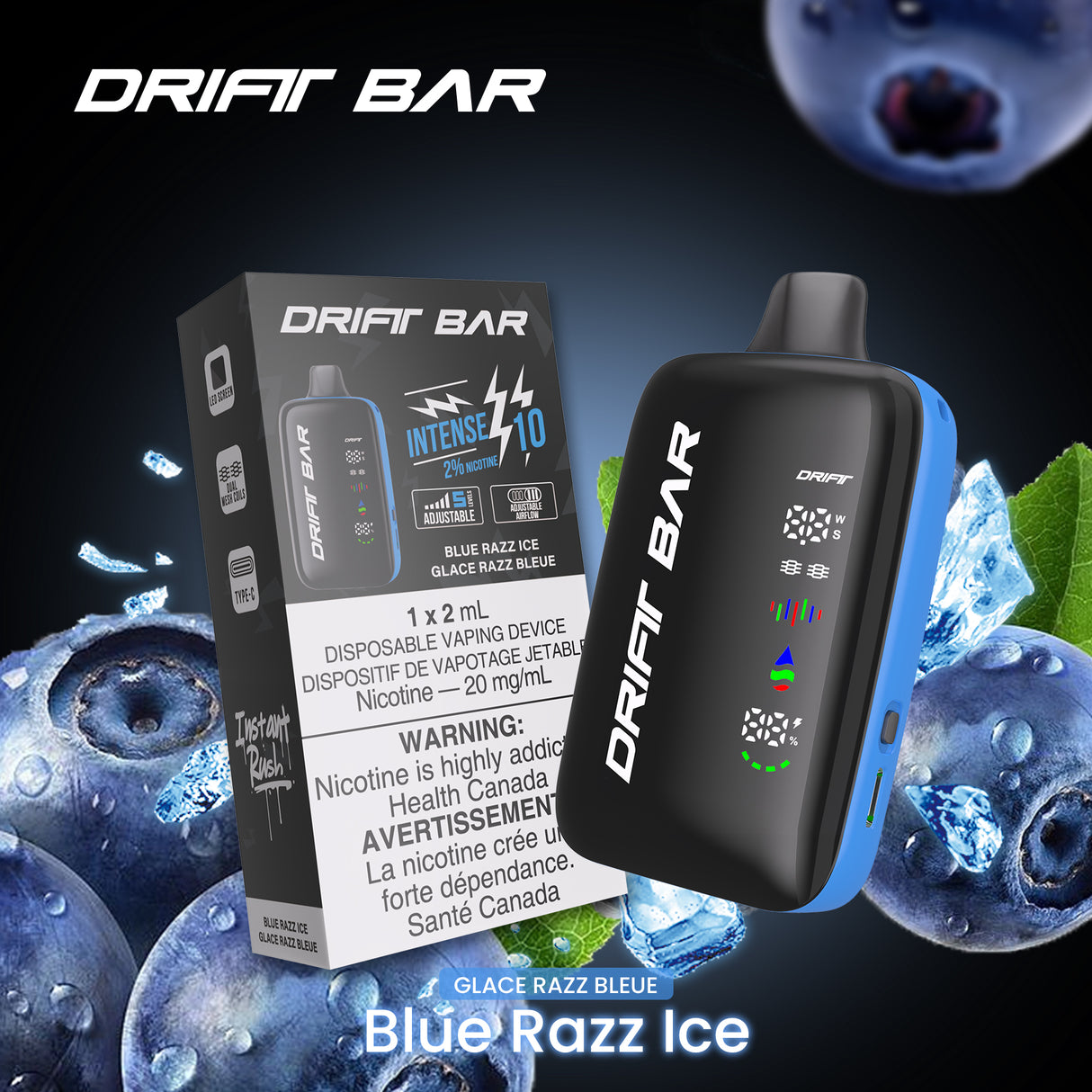 Drift Bar 40K(40000) Disposable Blue Razz Ice