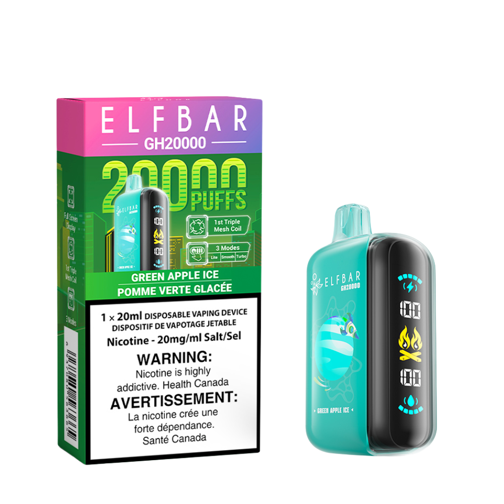 Elf Bar Gh 20k(20000) Disposable Vape Green Apple Ice