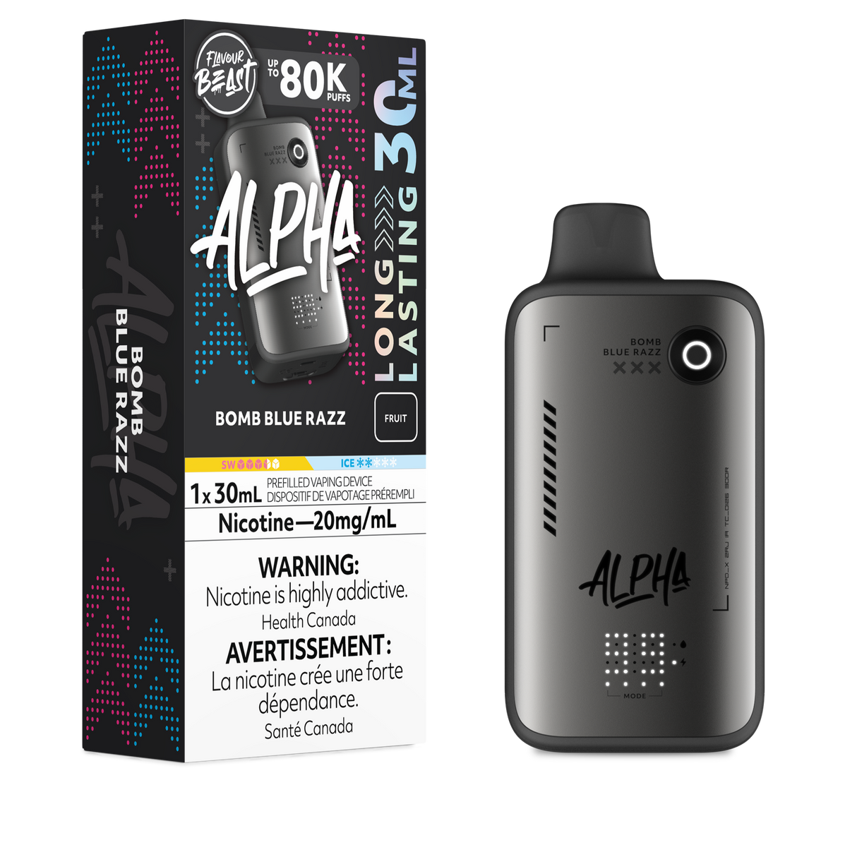 Flavour Beast Alpha 80K Disposable Bomb Blue Razz