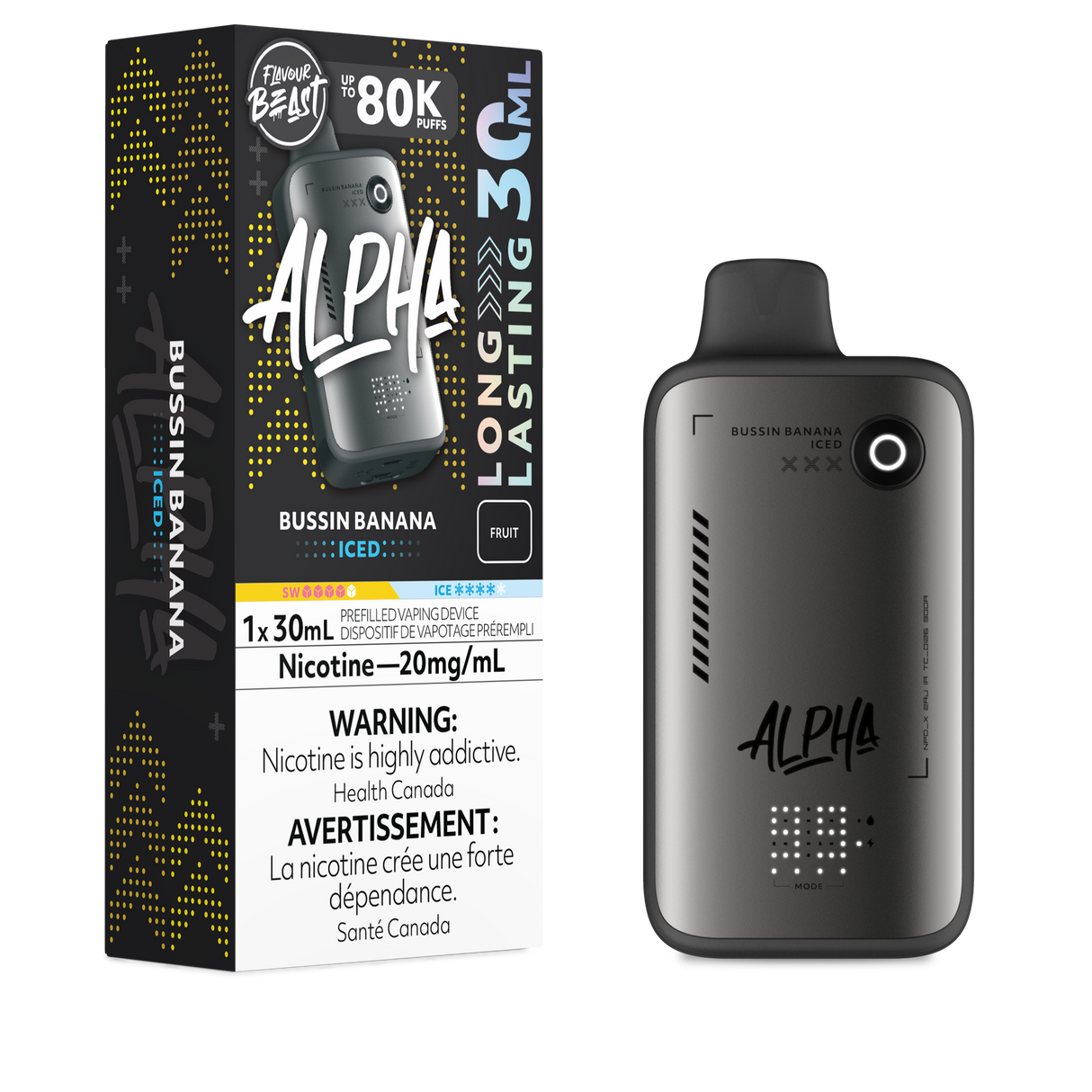 Flavour Beast Alpha 80K Disposable Bussin Banana Iced