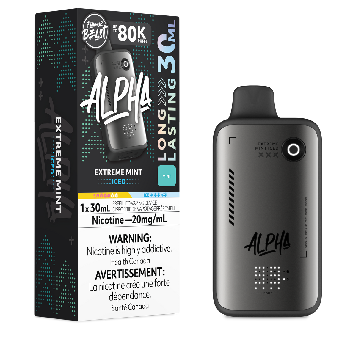 Flavour Beast Alpha 80K Disposable Extreme Mint Iced
