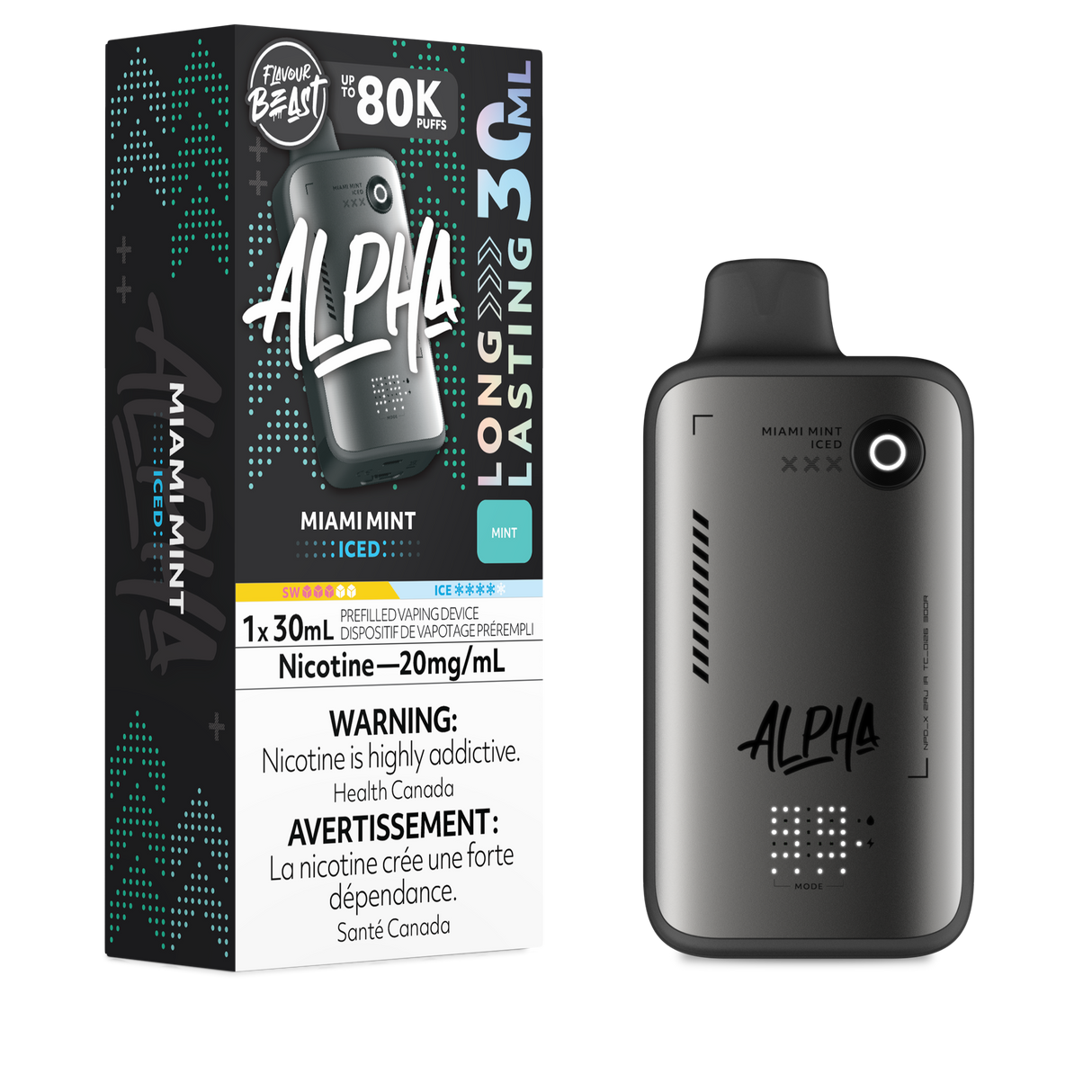 Flavour Beast Alpha 80K Disposable Miami Mint Iced