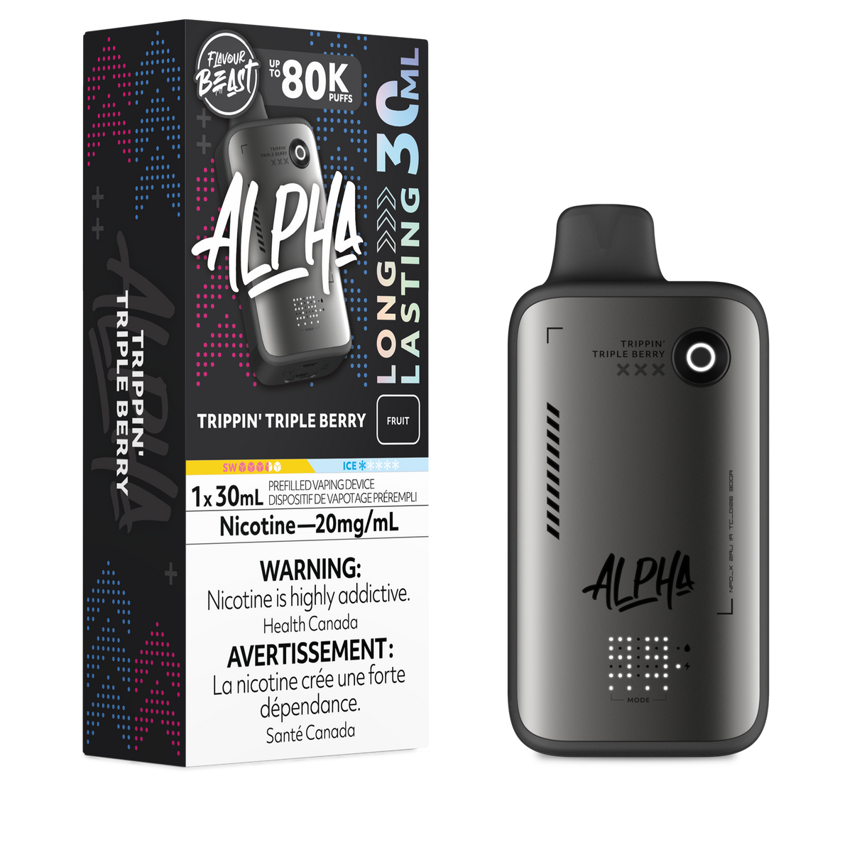 Flavour Beast Alpha 80K Disposable Trippin Triple Berry