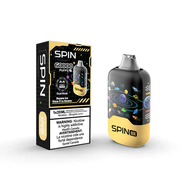 Spin 60K (60000) Disposable Vape Banana Ice