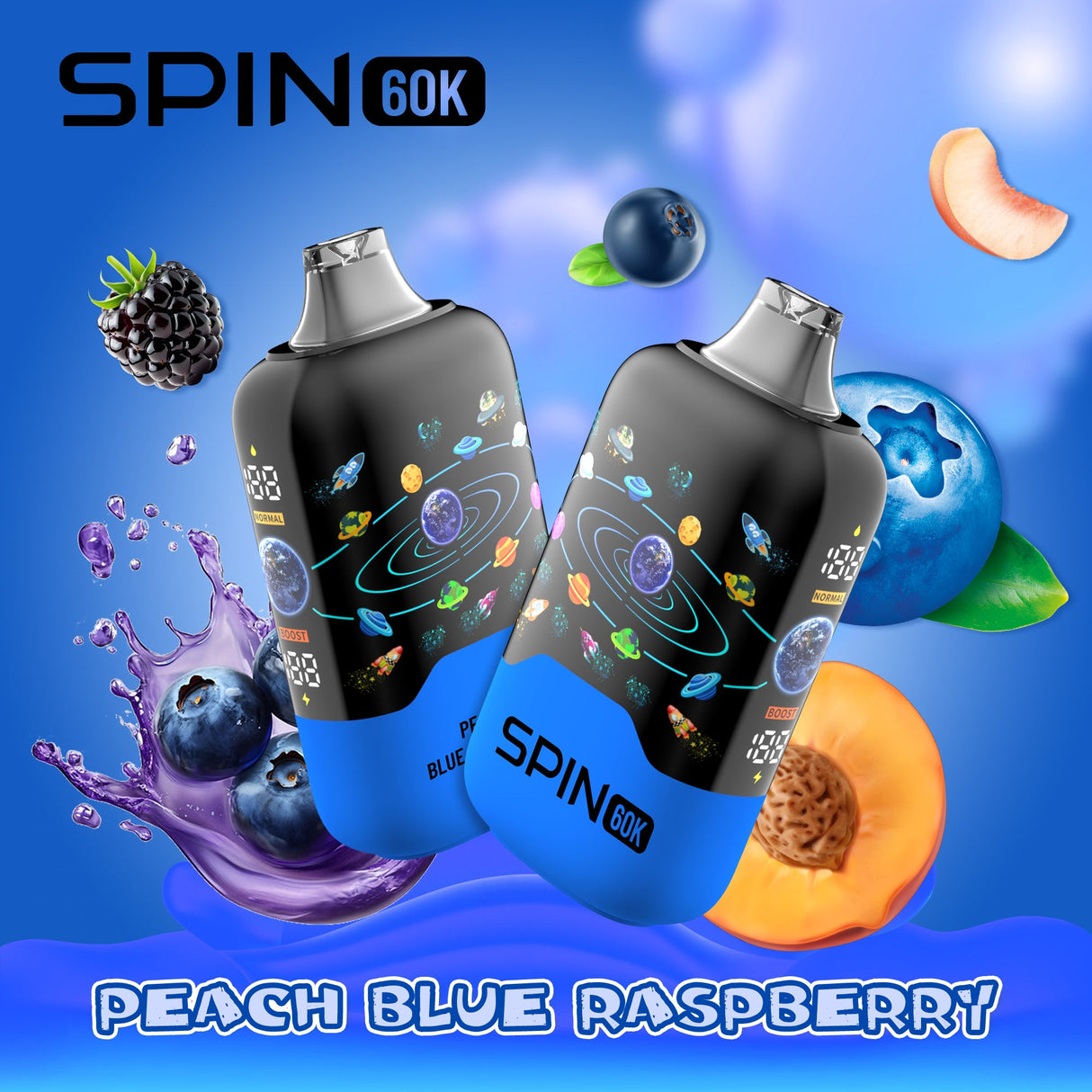 Spin 60K (60000) Disposable Vape Peach Blue Raspberry