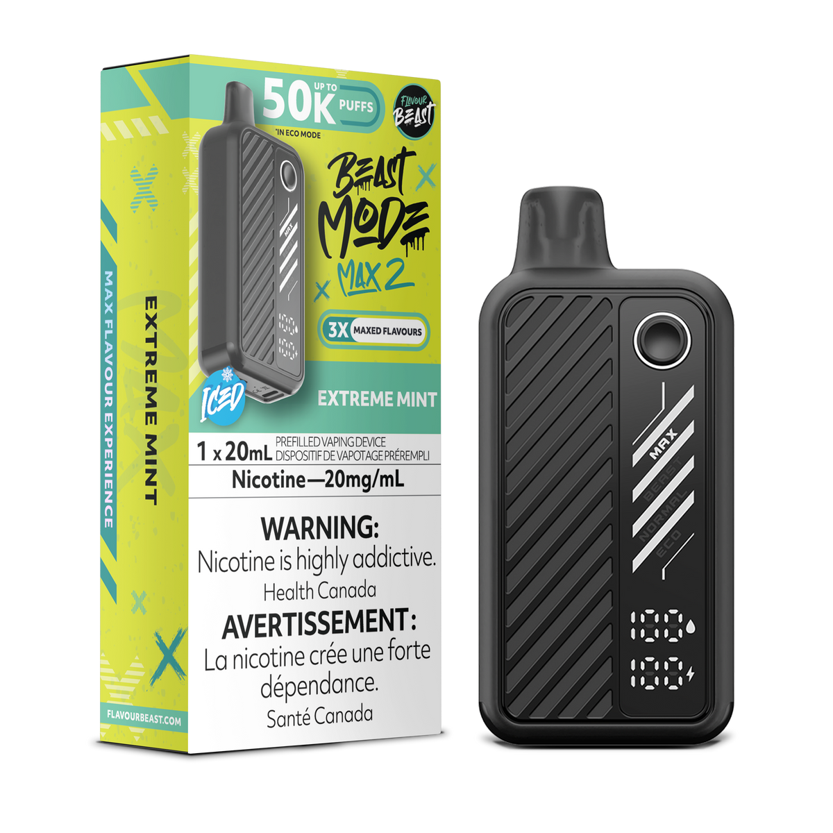 Flavour Beast - Beast Mode Max 2 (50K) Disposable: Extreme Mint