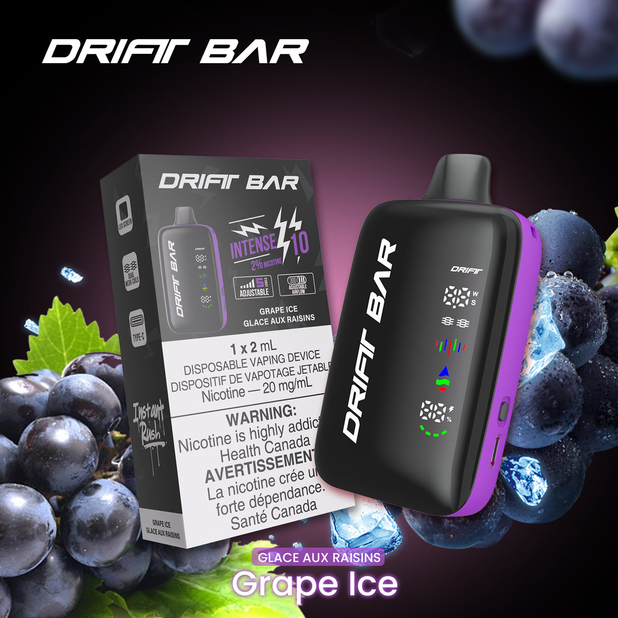 Drift Bar 40K(40000) Disposable Grape Ice