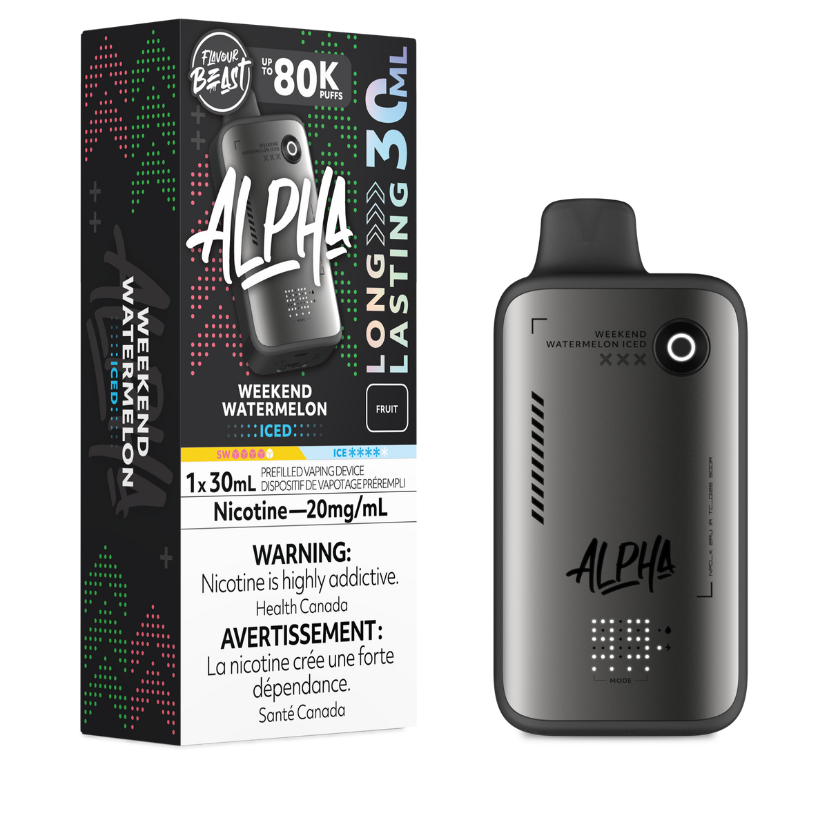 Flavour Beast Alpha 80K Disposable Weekend Watermelon Iced