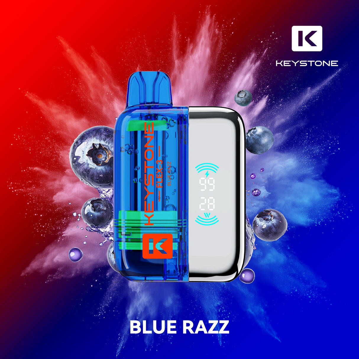 Keystone Flex-3 Pod 68K Starter Kit Blue Razz