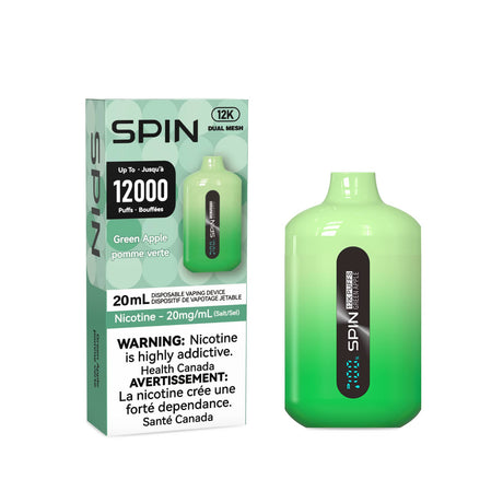 Spin 12K (12000) Disposable Vape Green Apple