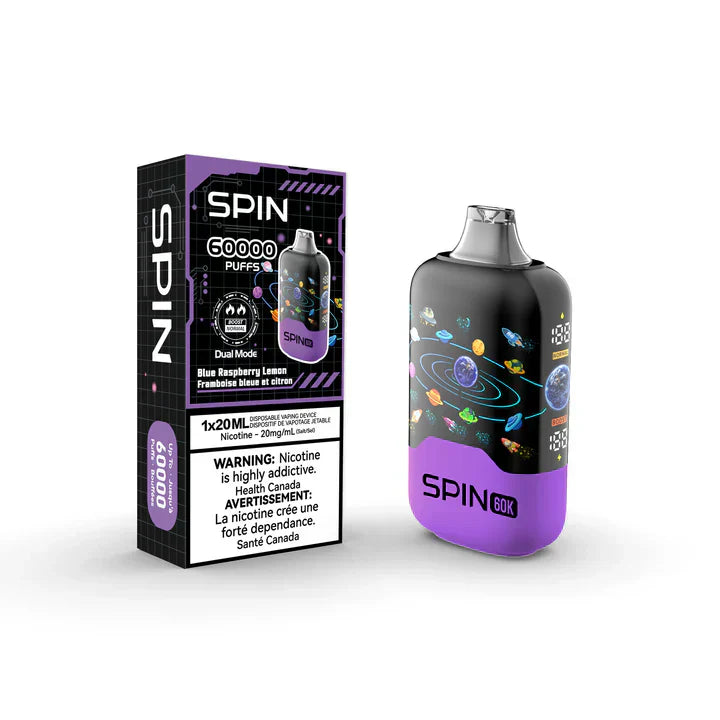 Spin 60K (60000) Disposable Vape Blue Raspberry Lemon