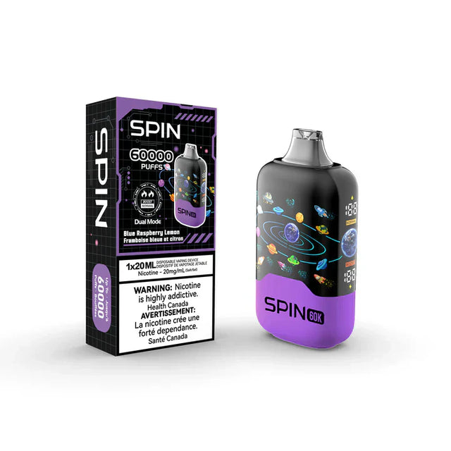 Spin 60K (60000) Disposable Vape Blue Raspberry Lemon