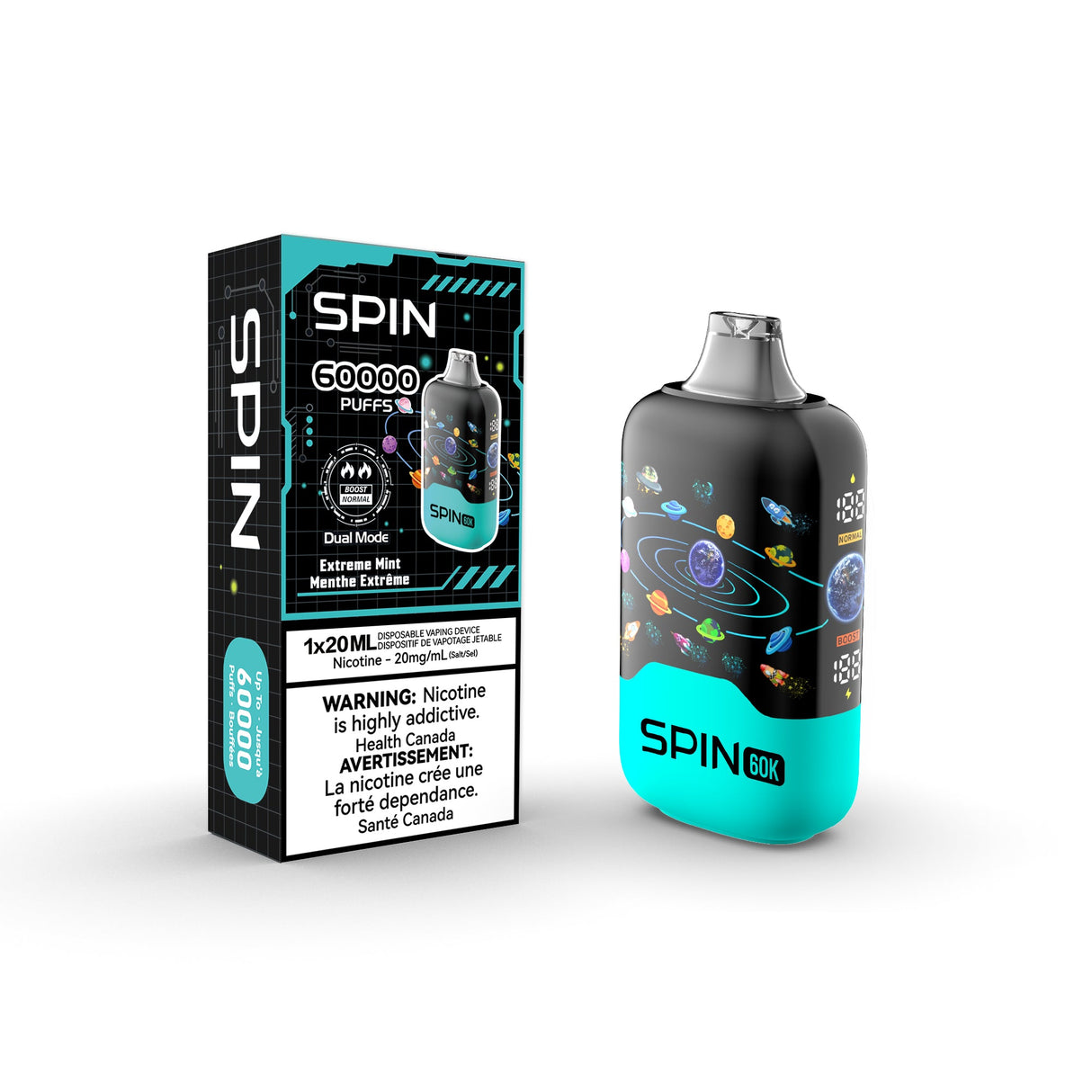 Spin 60K (60000) Disposable Vape Extreme Mint