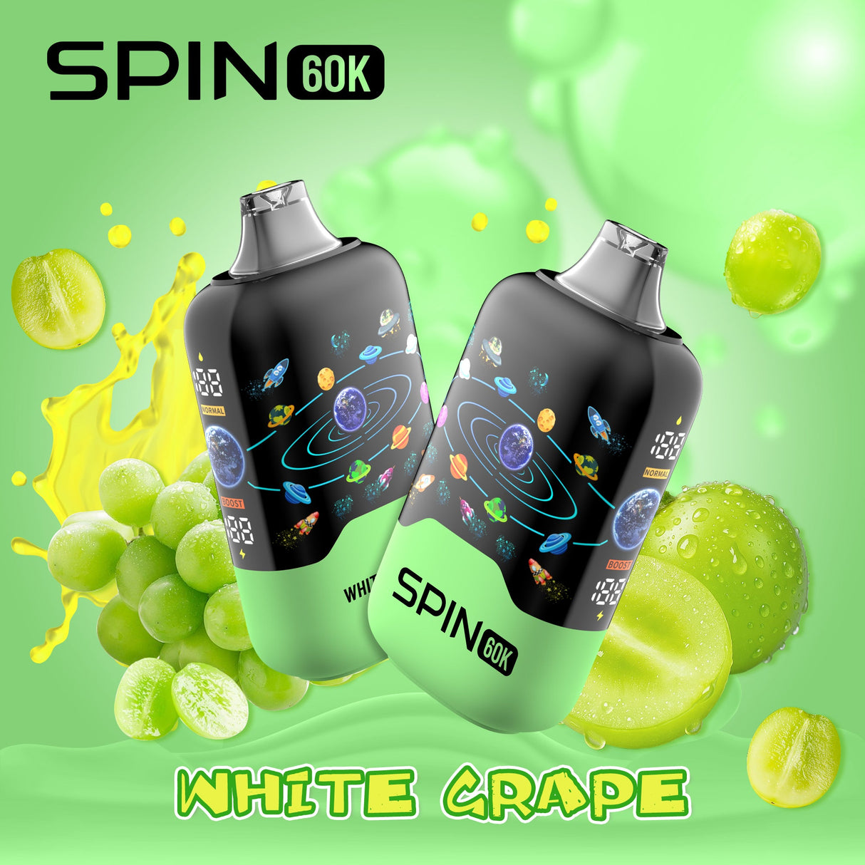Spin 60K (60000) Disposable Vape White Grape
