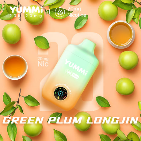 Yummi 20k (20000) Disposable Vape Green Plum Longjin (Super Cool)